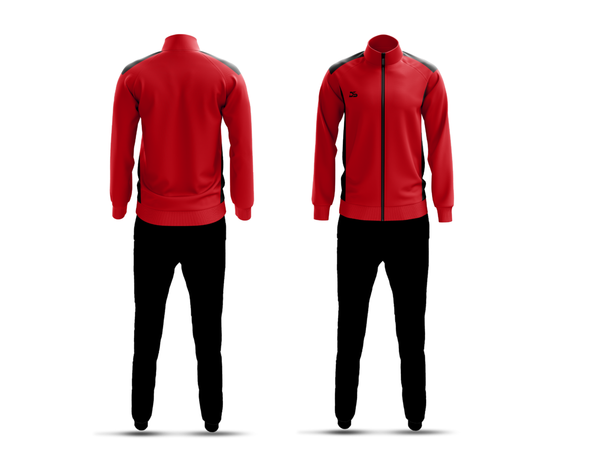 Sports red tracksuit online